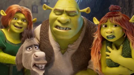 Primeiras imagens de Shrek 5 exibem filhos de Shrek e Fiona em balão da Macy’s