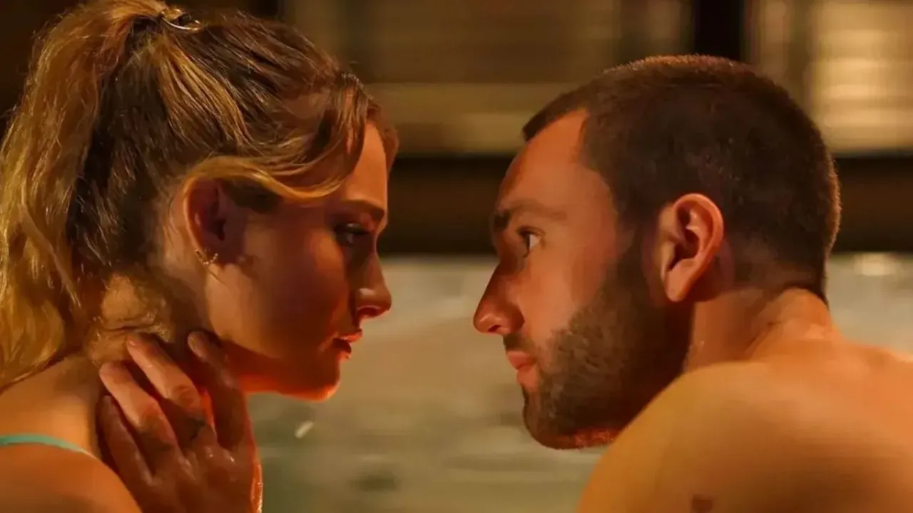 Grace Van Patten e Jackson White, como Lucy e Stephen, em um momento de tensão e manipulação na última temporada de Me Conte Mentiras