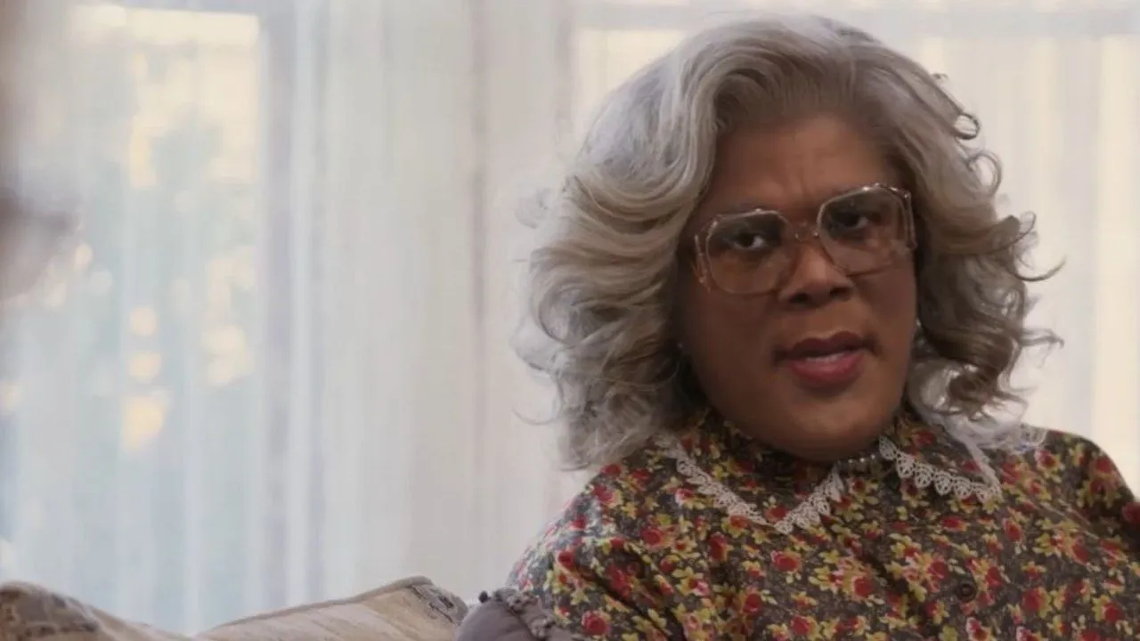 Joe e a viagem de carro Tyler Perry caracterizado como Madea em Joe e a Viagem de Carro