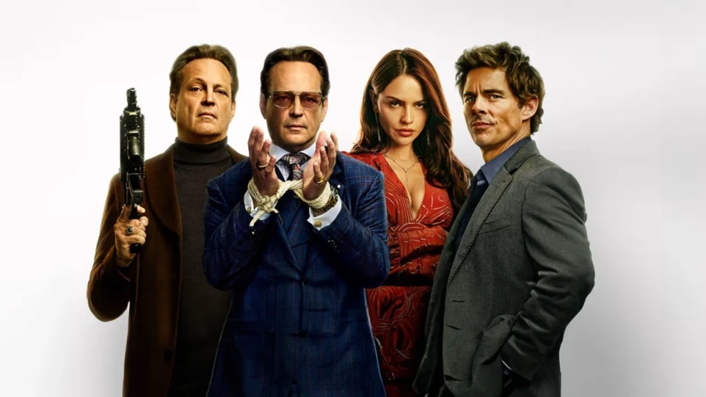 James Marsden e Vince Vaughn em cena de Mike & Nick & Nick & Alice, comédia de ação do Disney+ Brasil