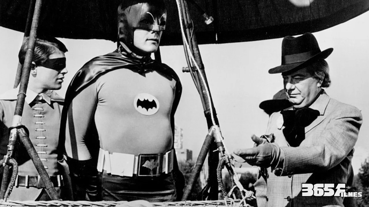 Adam West como Batman e Burt Ward como Robin na série de TV de 1966