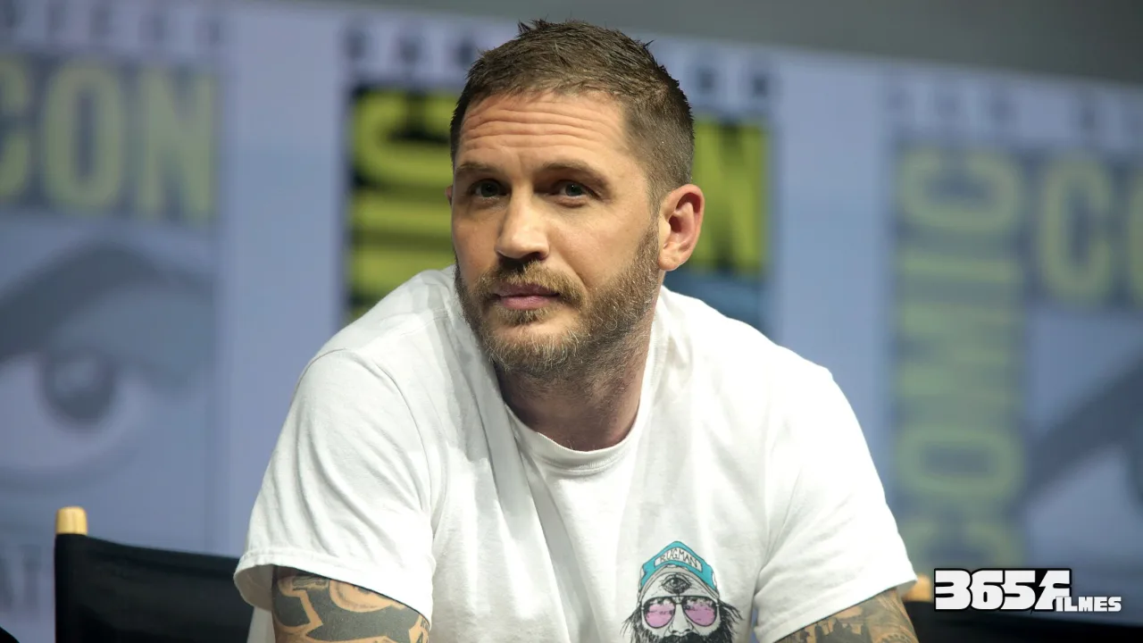 Tom Hardy, o Eddie Brock de Venom, na San Diego Comic-Con de 2018