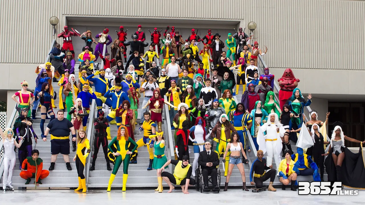 Encontro de cosplayers dos X-Men na Dragon Con de 2013, em Atlanta